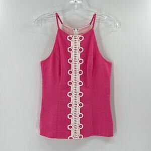 Lilly Pulitzer Women's Annabelle Top - Pink/White - 2